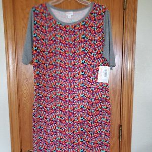 LuLaRoe, Julia dress w/randy shirt look - XL